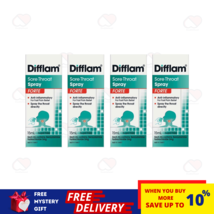 4 Boxes Difflam Forte Anti-Inflammatary SORE THROAT Mouth Ulcers SPRAY 15ml - £56.89 GBP