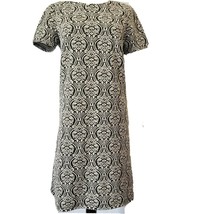 Maggy London short sleeve tapestry shift dress Womens size 4 black/white - £14.94 GBP