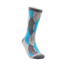 Blue and Grey Wavy Pattern Office Socks - £7.00 GBP