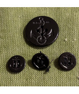 Navy Uniform Buttons (4) Black - £9.20 GBP