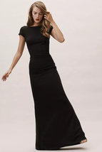 New Anthropologie BHLDN Madison Dress by Katie May $280 SIZE 10 Black - $115.20