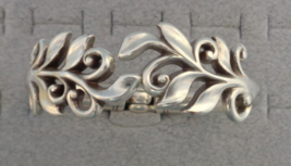 Brighton Hinged Bangle Bracelet Laurel Myth Scroll Leaves Silver Tone Re... - £31.85 GBP
