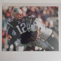 Ray Lewis &amp; Tom Brady Signed Autographed Baltimore Ravens 8x10 Photo COA - $204.53