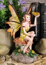 Amy Brown Tropical Sunny Yellow Butterfly Fairy Enchanted Forest Figurin... - $37.99