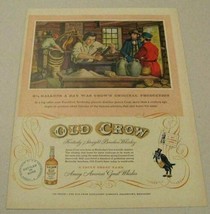 1952 Print Ad Old Crow Kentucky Bourbon Whiskey James Crow Log Cabin Distillery - £7.17 GBP