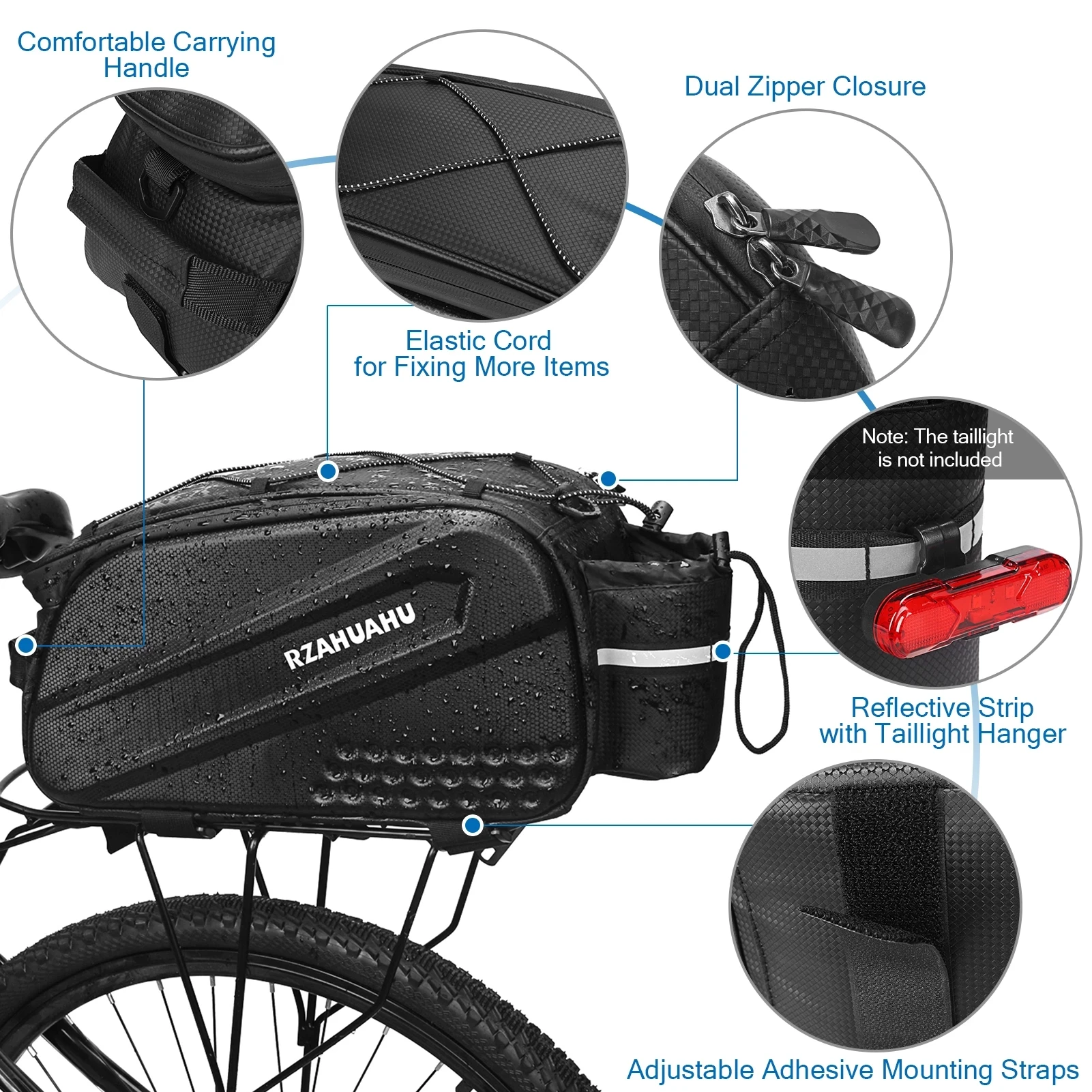 Sporting Multifunctional Bicycle Rear Seat Bag Waterproof Cycling Bike Rack Trun - £45.31 GBP
