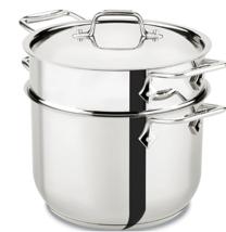 All-Clad E414S6 Stainless Steel Pasta Pot and Insert Cookware, 6-Quart - £102.83 GBP
