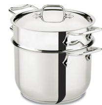 All-Clad E414S6 Stainless Steel Pasta Pot and Insert Cookware, 6-Quart - £101.43 GBP