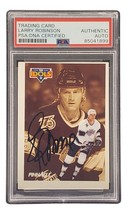 Larry Robinson Autografato 1991 Pinnacle #382 Los Angeles Kings Hockey Card PSA - £38.20 GBP
