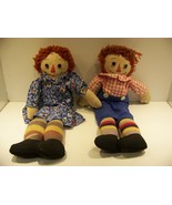 VINTAGE RAGGEDY ANN &amp; RAGGEDY ANDY CLOTH DOLLS  - $61.51 CAD