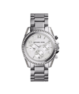 Michael Kors MK5165 Blair Ladies Silver Stainless Steel Chrono Watch + G... - £123.80 GBP