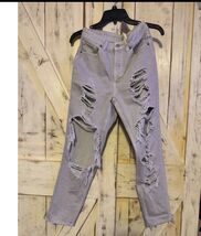 American Eagle Outfitters Women Distressed Grunge Jeans Gray Size 6 - $8.55