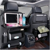 Car Seat Back Organizer Storage Bag Leather Travel Pocket Auto Handbag Holder - £23.53 GBP