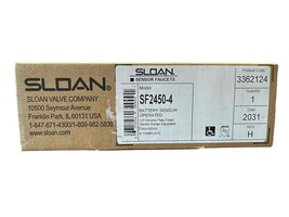 NEW Sloan Sensor Faucet Mid Arc SF2450-4 Battery Operated CP Chrome Plat... - £233.00 GBP