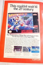 1993 Video Game Color Ad Mega Man X by Capcom for SNES Super Nintendo - £6.36 GBP