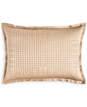 Hotel Collection Deco Embroidery Bedding Pillow Sham,Gold,Standard - £38.95 GBP