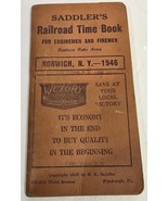 Saddler&#39;s Railroad Time Book for Enginemen &amp; Firemen Norwich NY 1946 Eas... - $359.72 MXN