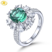 Natural Green Fluorite Sterling Silver Rings 7.5 Carats Genuine Gemstone Oval Cu - £44.82 GBP