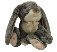 Russ Bouncy the Plush Bunny Rabbit Gray Floppy Ears Tags 8" Sitting - $16.20