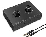 4 Port Audio Switch, 3.5Mm Audio Switcher, Stereo Aux Audio Selector, 4 ... - $56.99