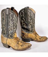 Tony Lama Snakeskin Western Cowboy Boots Men's Size 7.5 D Snake Skin Leather - $85.45