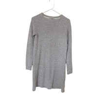 Lou &amp; Grey Soft Knit Pullover Sweater Dress Women XS Gray Cotton/polyester Loft - £15.21 GBP