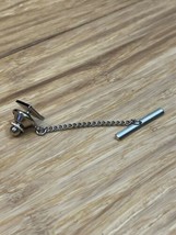 Vintage Unsigned Silver Tone Tie Clasp Pin Estate Jewelry Find KG JD - £11.84 GBP