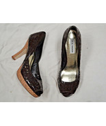 Steve Madden brown faux patent leather shoe   Size 8 1/2 - £19.68 GBP