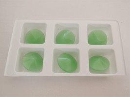 4(Four)  14 mm Rivoli Beads: Green Alabaster - $4.74