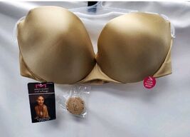 Maidenform Sweet Nothings 36C Strapless Push-up Multi-way Bra Golden Beige image 2