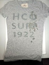 Hollister Glitter Mermaid 1922 Surf Hco Distressed Grey Womans T-SHIRT Shirt Xs - £15.76 GBP