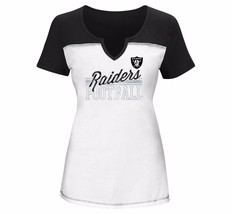 Nfl 2024 Oakland Las Vegas La Raiders Women&#39;s Raglan V Neck Shirt Jersey Black 2 - £30.56 GBP