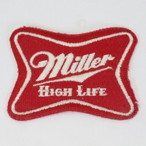 Miller High Life Patch Embroidery Red/White Collectible Beer 3&quot; x 2.5&quot; - £8.46 GBP