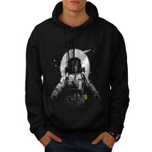 Wellcoda Space Monkey Moon Mens Hoodie, Planet Ape Casual Hooded Sweatshirt - £25.72 GBP+