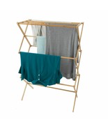 Bamboo Collapsible Clothes Drying Rack Air Drying Laundry Hang Delicates... - £73.90 GBP