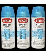 Lot of 3 KRYLON Stained Glass Spray Paint Soft Blue 11.5 oz each NEW - $2,182.98 MXN