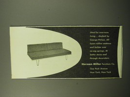 1950 Herman Miller Daybed by George Nelson Advertisement - for one-room living - $18.49