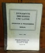 DYNAMYTE 3000 SERIES LATHE OPERATION &amp; PROGRAMMING MANUAL - $2,306.22 MXN