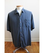 Tommy Bahama XL 100% Silk Faded Black Textured Short Sleeve Shirt - £15.84 GBP