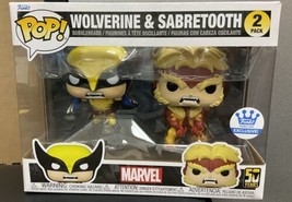 Funko Pop! Wolverine &amp; Sabretooth Marvel 2-Pack (SPECIAL EDITION) - £32.78 GBP