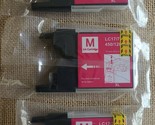 Three (3) MAGENTA Ink Cartridges ~ Brother MFC Printer ~ LC17/77/79 450/... - $14.96