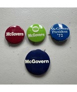George McGovern 1972 campaign pin button Lot Of 4 political Vintage Pinb... - $13.72 CAD