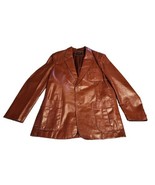 Vintage Golden State Leather Fashions Jacket Mens Size 44 1970s Rockabil... - £72.10 GBP
