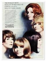 L&#39;Oreal Colours Cosmetics Elegant Women Vintage 1968 Full-Page Magazine Ad - £7.58 GBP