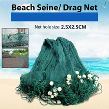 Green Mesh 2.5x2.5cm Customize Hand Made Beach Seine/ Drag Nets UK - £60.80 GBP+