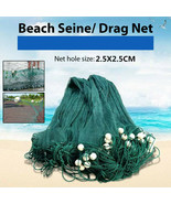 Green Mesh 2.5x2.5cm Customize Hand Made Beach Seine/ Drag Nets UK - £61.50 GBP+