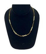 Vintage Monet Necklace Women&#39;s 18 in Braided Gold Chain Pearls - £22.42 GBP