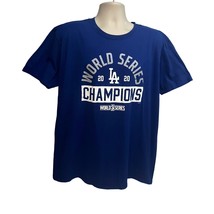 LA Los Angeles Dodgers 2020 MLB World Series Champions Blue Graphic T-Sh... - £19.77 GBP