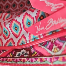 Vera Bradley Pink Paisley Tote Shoulder Bag With Coin Lipstick Pouch Unused image 7