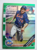 2019 Bowman Draft Chrome BDC-8 Andres Gimenez Mets Green Baseball Card 45/99 - £7.83 GBP